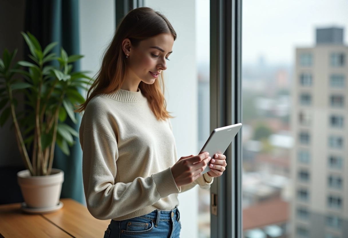 Jeune designer étudiant dans un appartement urbain